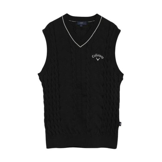  캘러웨이 니트 베스트 C252191001010 BLACK DOM