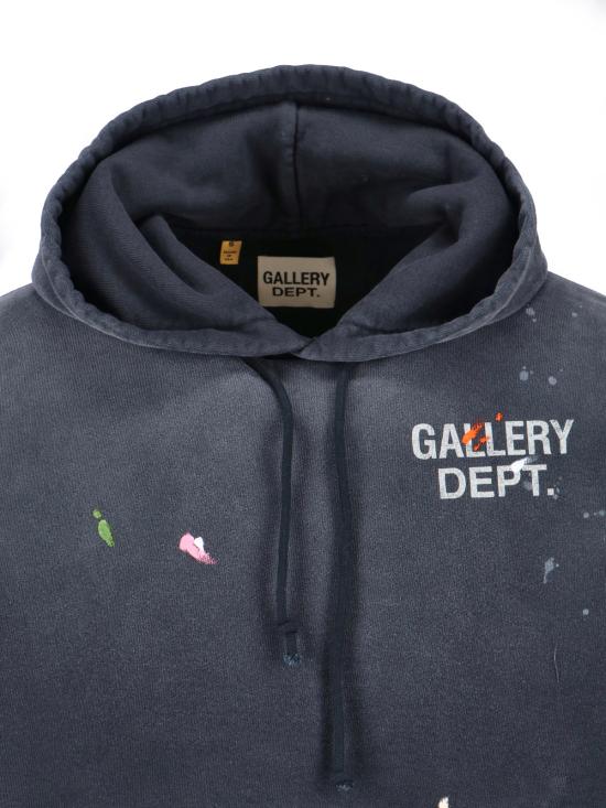 25FW 갤러리 디파트먼트 페인트 로고 후드 티셔츠 GPH50044VINTAGEBLACK VINTAGE BLACK DOM - GALLERY DEPT