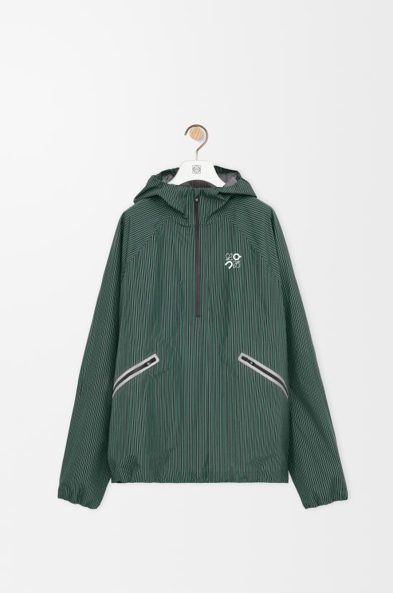  로에베 후드 티셔츠 H929Y02X20 4101 GREEN BLACK DOM