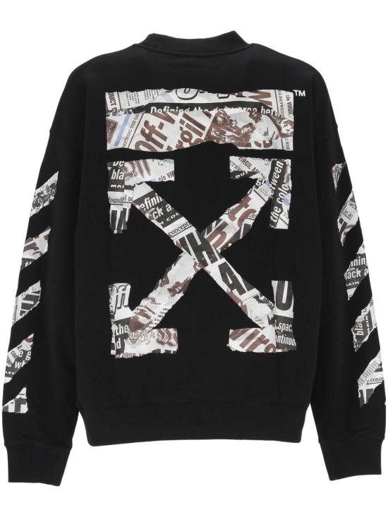 25FW 오프화이트 스웨터 OMBA054F25FLE0031001 BLACK - OFF WHITE