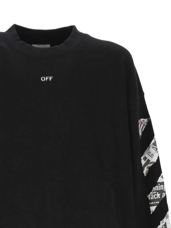 25FW 오프화이트 스웨터 OMBA054F25FLE0031001 BLACK - OFF WHITE