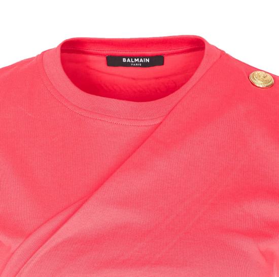 26SS 발망 반팔 티셔츠 EF002BD39OFW Purple - BALMAIN