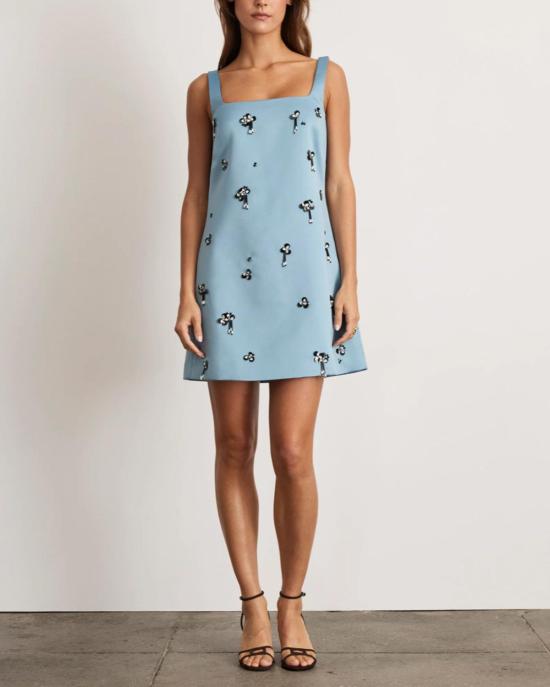  타냐 테일러 숏 원피스 바튼 드레스 클라우디 시폼 - TANYA TAYLOR