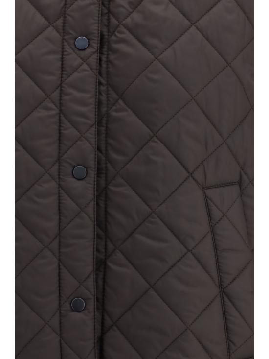 26SS 브루넬로 쿠치넬리 Thermore® 매트 나일론 퀼팅 후드 웨이스트코트 MR4057999 C2126 - BRUNELLO CUCINELLI