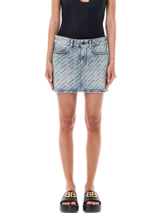  발렌시아가 숏 스커트 744972TQW664141 BLUE - BALENCIAGA