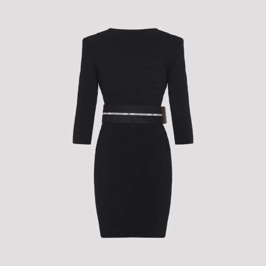 26SS 엘리자베타프랜치 숏 원피스 AM01S61E2 685 NERO BURRO - ELISABETTA FRANCHI