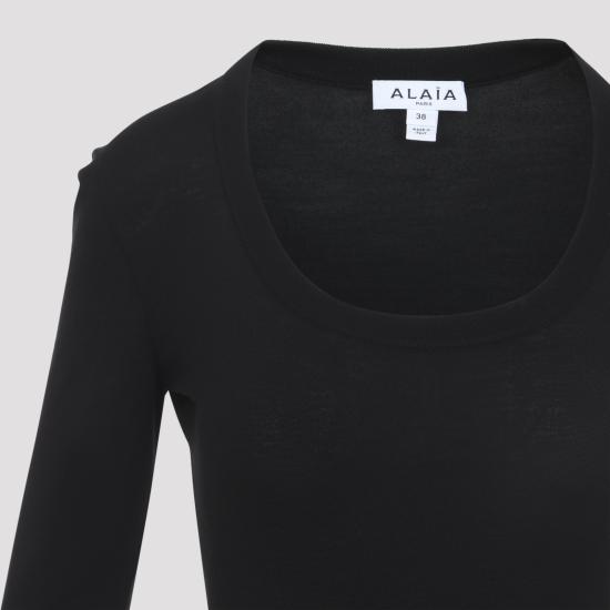 26SS 알라이아 숏 원피스 AA9R2867K164C 995 NOIR ALAIA - ALAIA