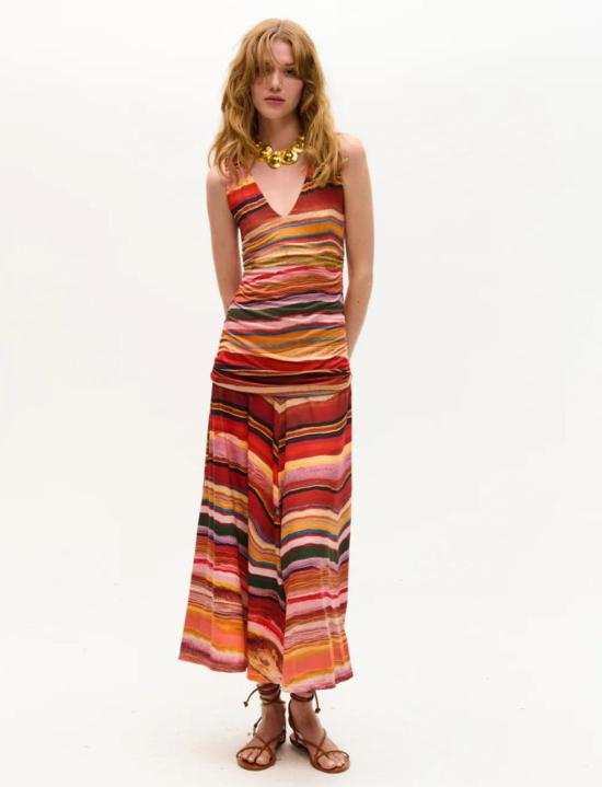  캐롤리나 케이 롱 원피스 캐롤라이나 K 레지나 드레스 루비 마블