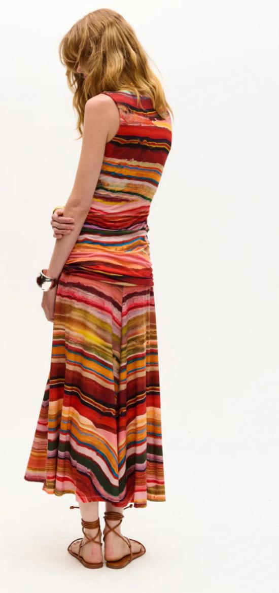  캐롤리나 케이 롱 원피스 캐롤라이나 K 레지나 드레스 루비 마블 - CAROLINA K