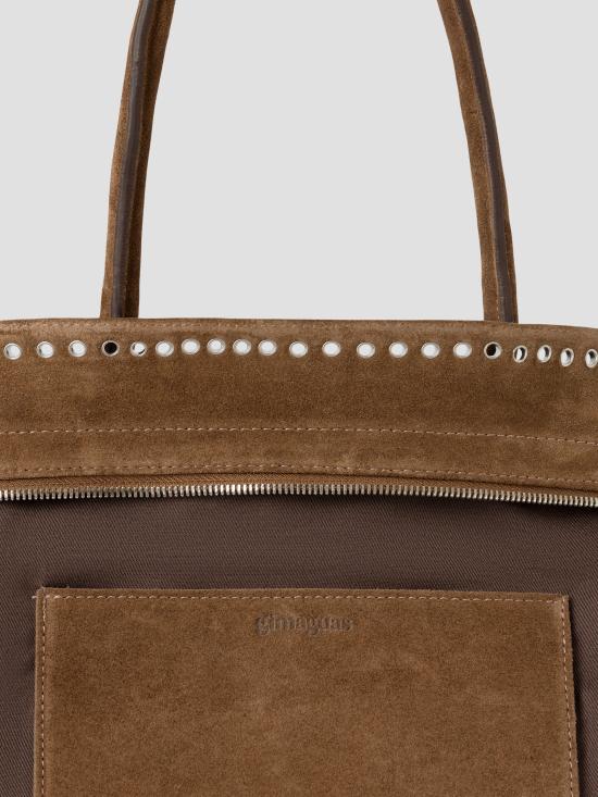  기마구아스 숄더백 CAPAZO BAG SUEDE BROWN DOM - GIMAGUAS