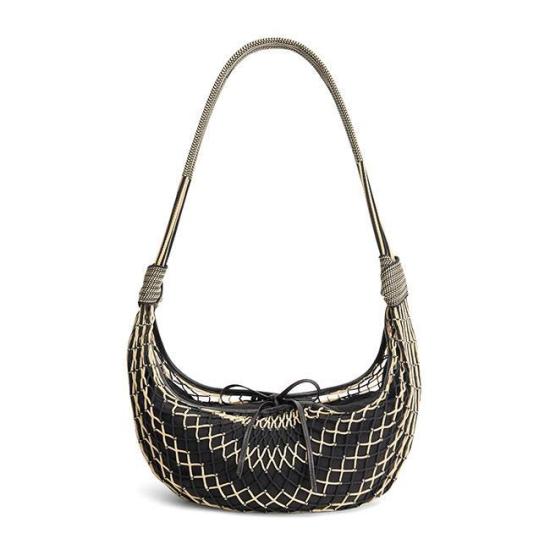 26SS 르메르 크루아상 필트 백 폴리에스터 네트 라이트 BG0128TP0006424 CHEVRON LIGHT BEIGE BLA DOM