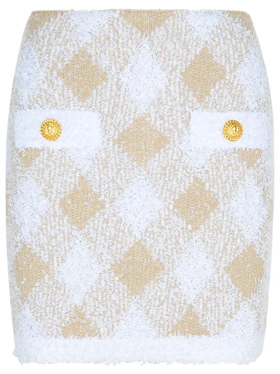 24FW 발망 숏 스커트 DF0LB015KH66GVS Beige