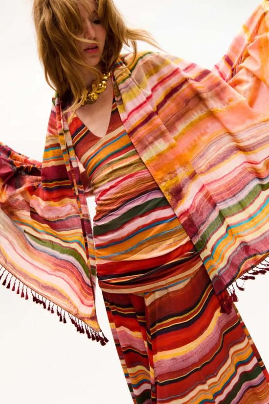  캐롤리나 케이 비치용품 캐롤라이나 K 로라 파레오 루비 대리석