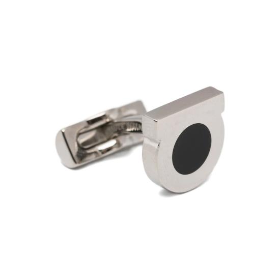 26SS 살바토레 페라가모 커프스 링크/타이 홀더 770403 0791266 PLDBK SILVER BLACK - SALVATORE FERRAGAMO