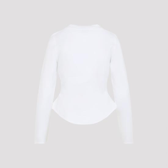 26SS 알라이아 긴팔 티셔츠 AA9I0023J095C 000 BLANC - ALAIA