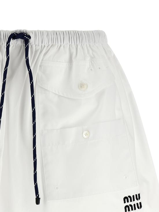 26SS 미우미우 롱 스커트 MG2643SOOO10RGF0009 White - MIU MIU