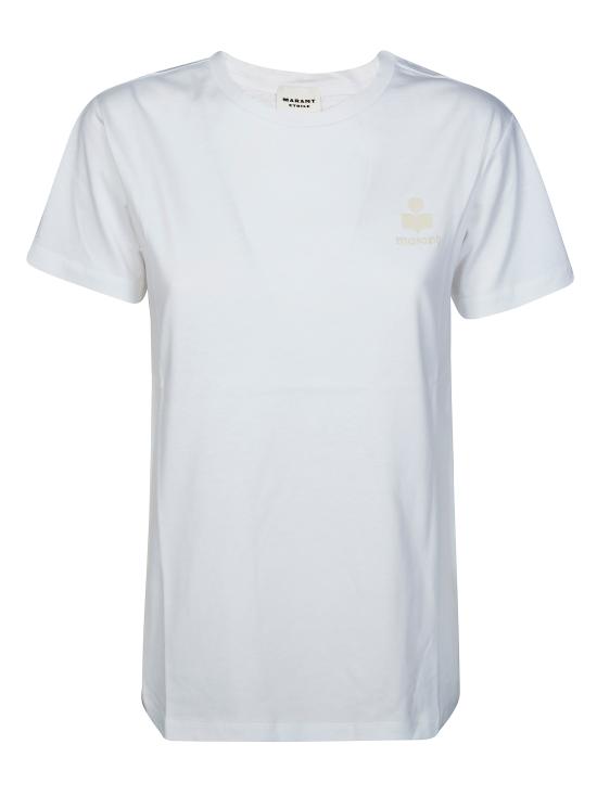 26SS 이자벨마랑에뚜왈 애비 로고 코튼 티셔츠 TS0070FAA1N98E 20WH
