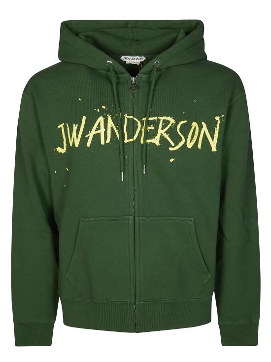 26SS JW앤더슨 후드 티셔츠 JW0273PG1901 500 VERDE