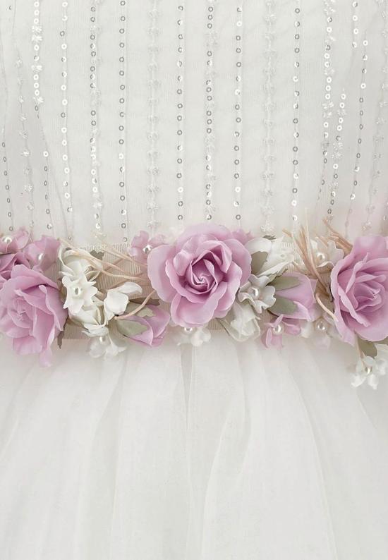 26SS [키즈] 모나리자 원피스 79G914 7743 0163 WHITE - MONNALISA