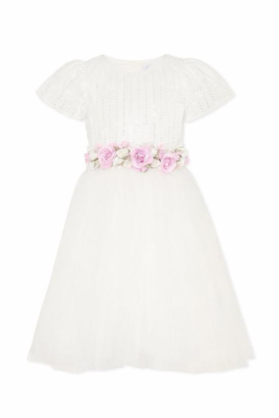 26SS [키즈] 모나리자 원피스 79G914 7743 0163 WHITE - MONNALISA