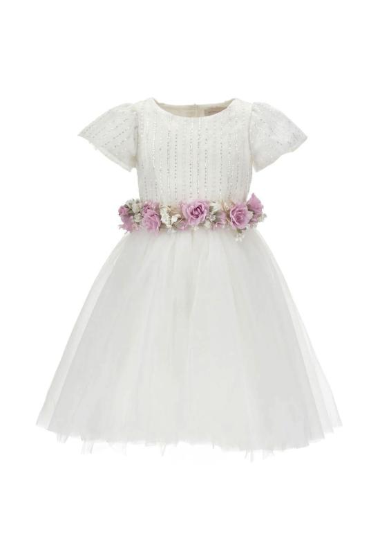 26SS [키즈] 모나리자 원피스 79G914 7743 0163 WHITE - MONNALISA