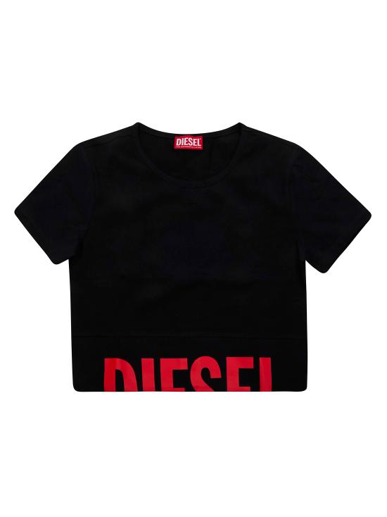 26SS [키즈] 디젤 티셔츠 J02581KYA0L K900 NERO