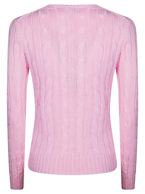 26SS 폴로 랄프로렌 폴로 자수 케이블 니트 스웨터 211971869010 CARMELPINK ROSA - POLO RALPH LAUREN
