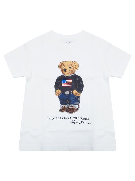 26SS [키즈] 폴로 랄프로렌 티셔츠 322P00508001 WHITECOREBEAR BIANCO
