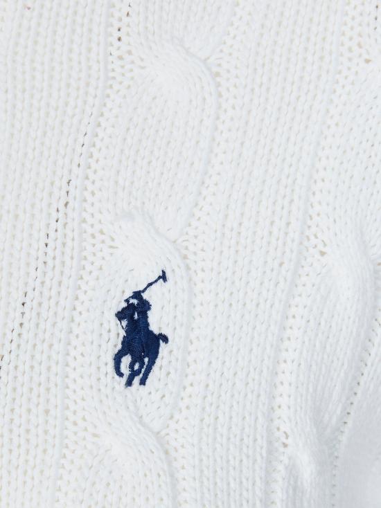 26SS 폴로 랄프로렌 폴로 자수 케이블 니트 스웨터 211971869007 WHITE BIANCO - POLO RALPH LAUREN
