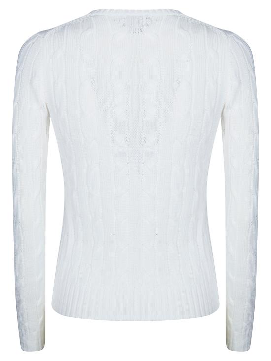 26SS 폴로 랄프로렌 폴로 자수 케이블 니트 스웨터 211971869007 WHITE BIANCO - POLO RALPH LAUREN