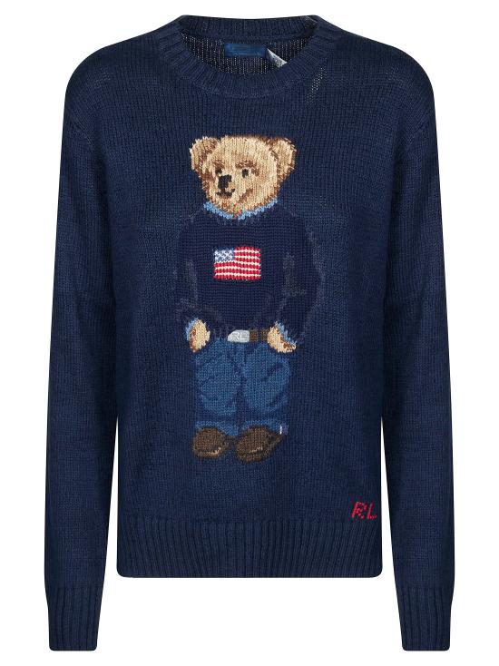 26SS 폴로 랄프로렌 베어 코튼&린넨 니트 스웨터 211927070001 NAVYMULTI BLU