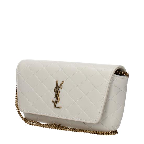 생로랑 가비 체인 폰 홀더 퀼티드 램스킨 숄더백 7540511EL079207 - SAINT LAURENT