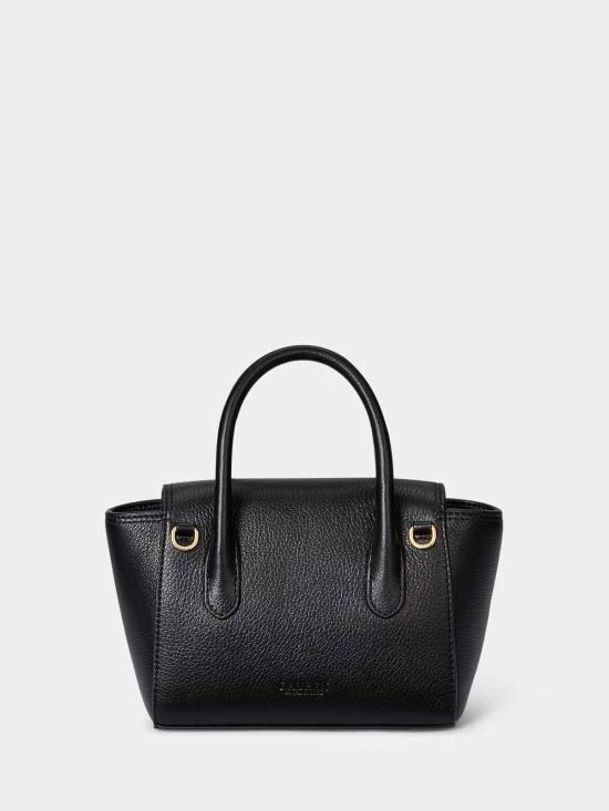 26SS 랄프 로렌 태너 페블 레더 스몰 사첼 토트백 431969349002 Black - RALPH LAUREN