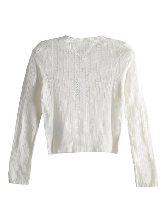 25FW 타미힐피거 가디건 DW20966YBL ECRU DOM - TOMMY HILFIGER