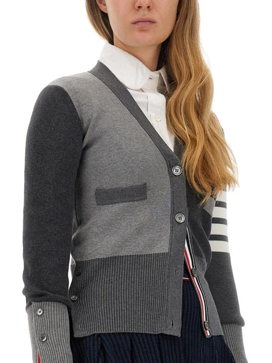 26SS 톰브라운 펀믹스 밀라노 스티치 4바 코튼 가디건 FKC207F00219982 MIX DOM - THOM BROWNE