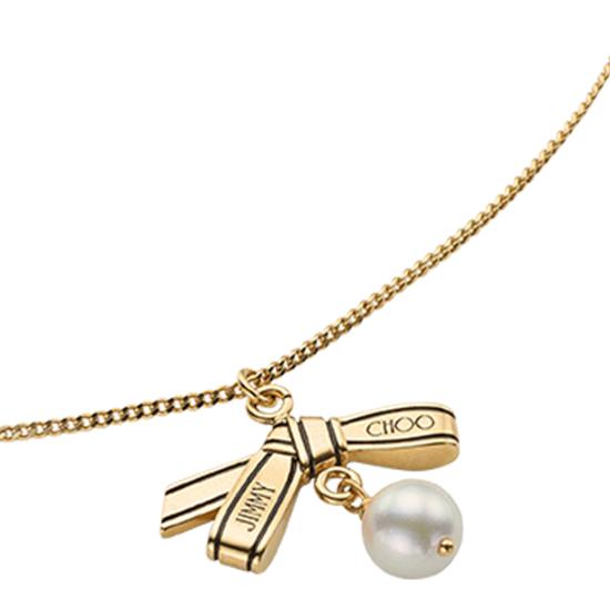 26SS 지미추 팔찌 RBN PENDANT NCKLC JKIGOLD BLACK WHITE Golden - JIMMY CHOO