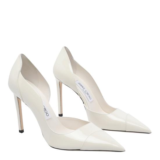 26SS 지미추 힐/펌프스 BRIGITTE 100 PATLATTE White - JIMMY CHOO