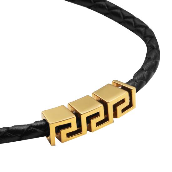 26SS 베르사체 브레이슬릿 1022792 1A006371B00V Black - VERSACE