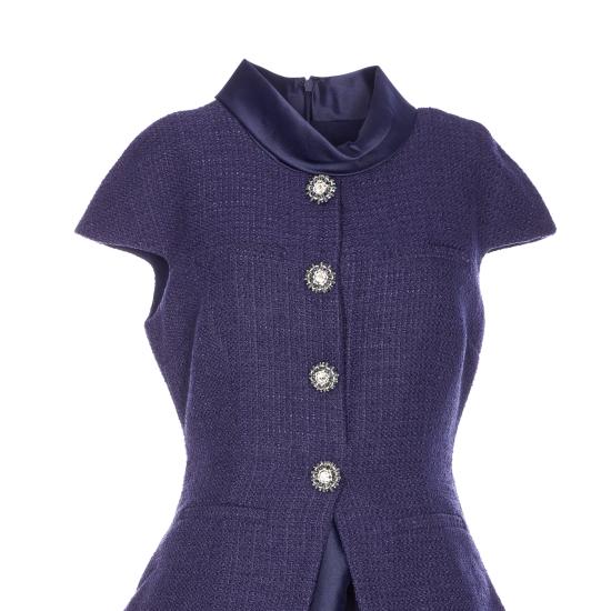 26SS 셀프 포트레이트 미디 원피스 161M NAVY Blue - SELF PORTRAIT