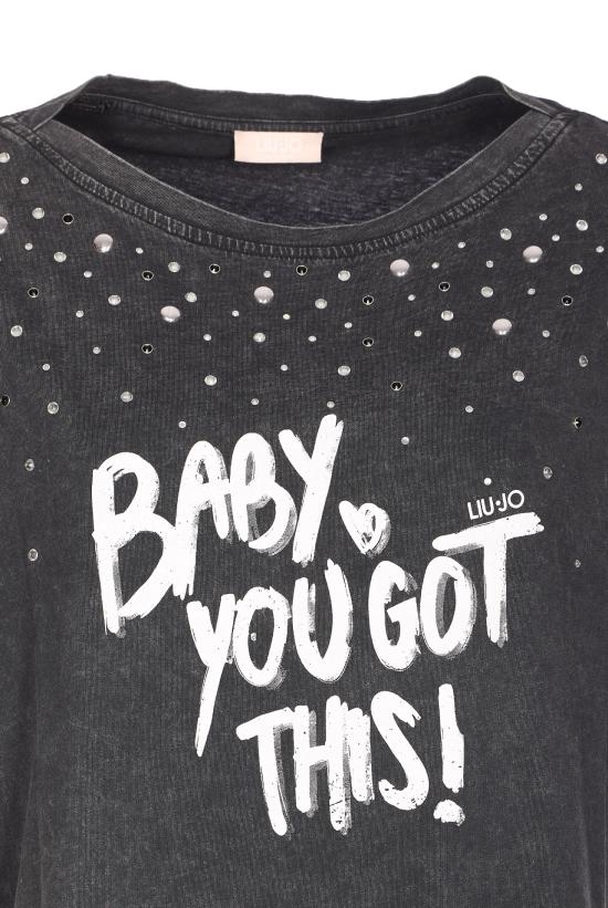 26SS 리우조 반팔 티셔츠 WA6131J3868 P9262 Grey - LIU JO