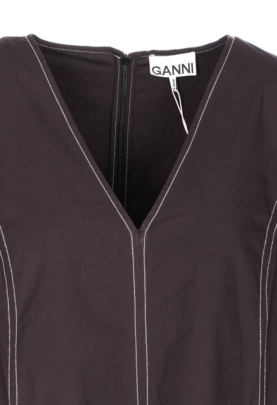 26SS 가니 미디 원피스 A1030138 099 Black - GANNI