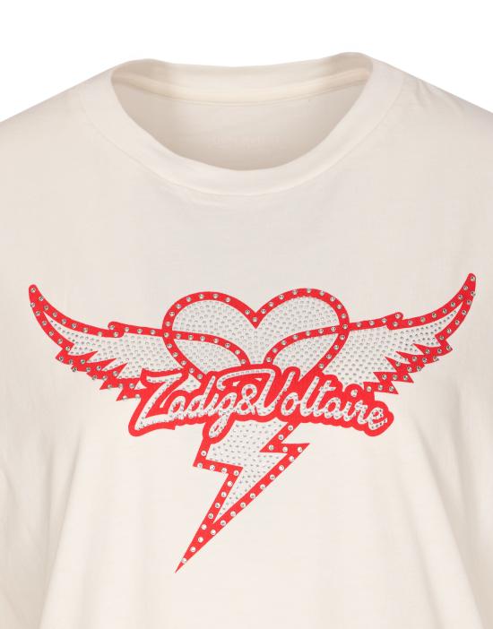 26SS 자딕앤볼테르 반팔 티셔츠 JWTT01280 103 White - ZADIG & VOLTAIRE