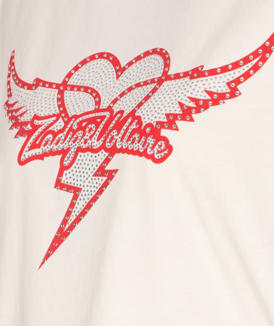 26SS 자딕앤볼테르 반팔 티셔츠 JWTT01280 103 White - ZADIG & VOLTAIRE