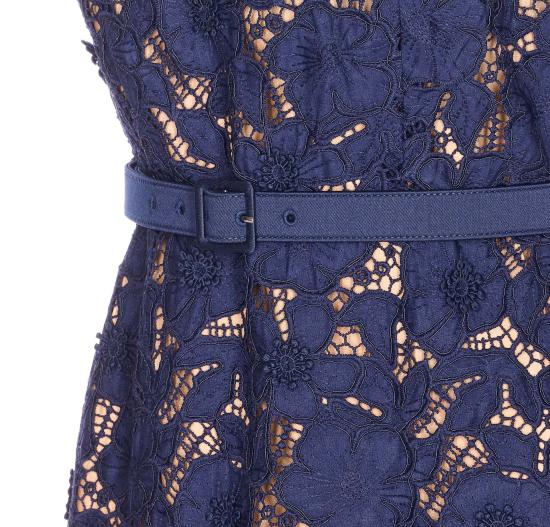 26SS 셀프 포트레이트 미디 원피스 171M NAVY Blue - SELF PORTRAIT