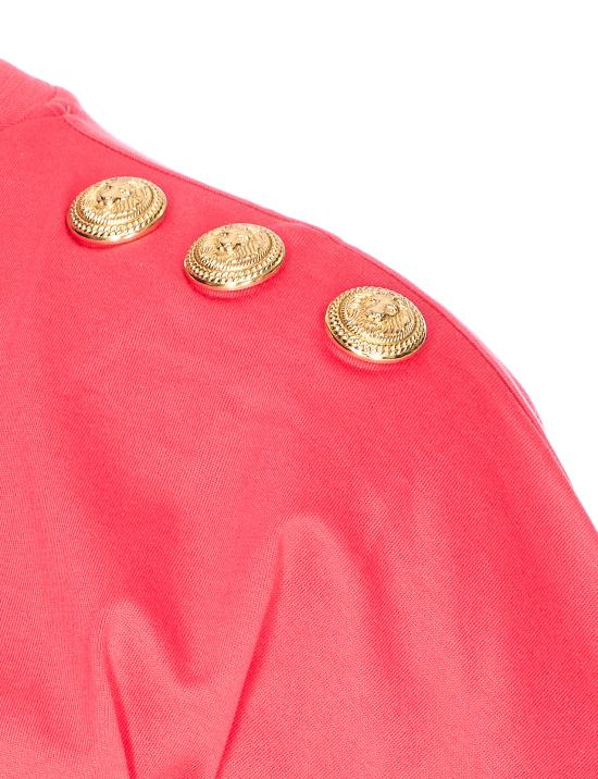 26SS 발망 반팔 티셔츠 EF002BD39 OFW Fuchsia - BALMAIN