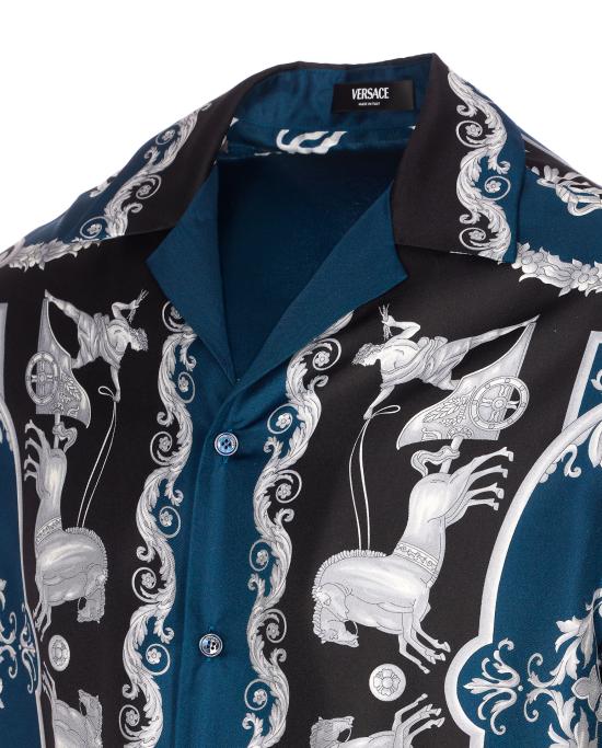 26SS 베르사체 반팔 셔츠 1022740 1A160965BE50 Blue - VERSACE