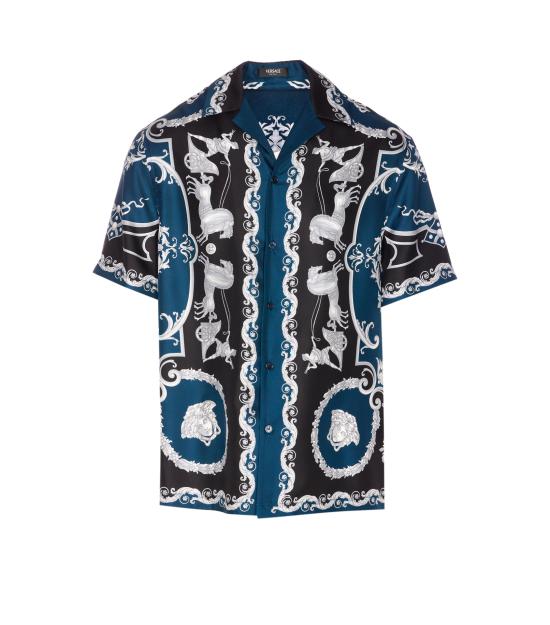 26SS 베르사체 반팔 셔츠 1022740 1A160965BE50 Blue
