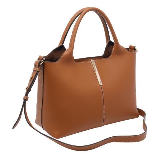 26SS 토즈 레더 스몰 쇼핑백 XBWEBRA0200 UBL2L83 Brown - TODS