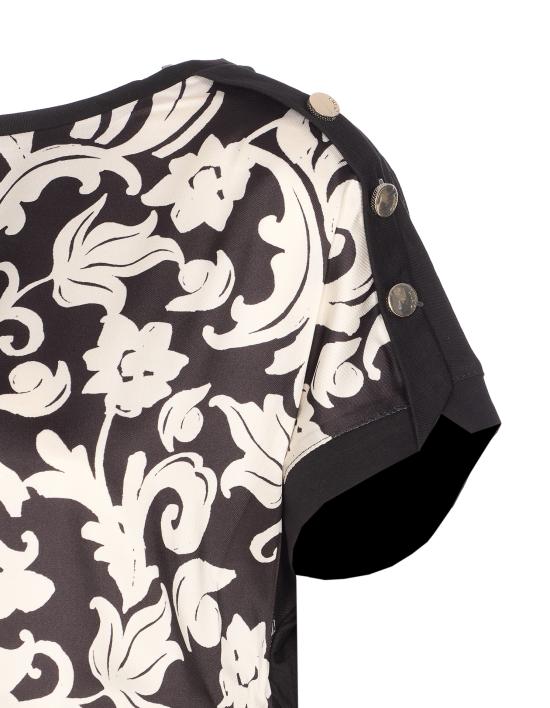 26SS 리우조 반팔 티셔츠 WA6437J6308 P9553 Black - LIU JO