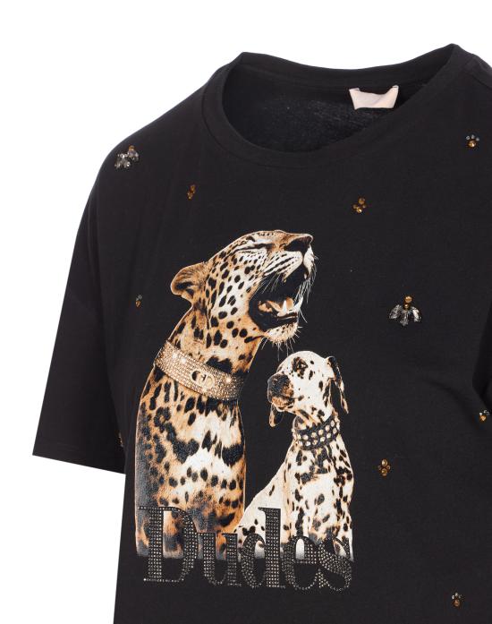 26SS 리우조 반팔 티셔츠 WA6331JS904 P9327 Black - LIU JO